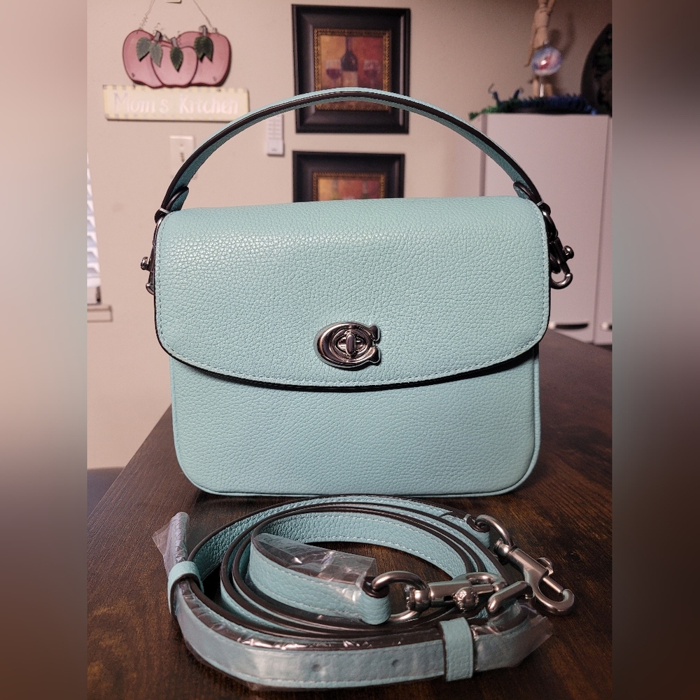Coach Cassie 19 Crossbody Leather Bag.  Color: Faded Blue